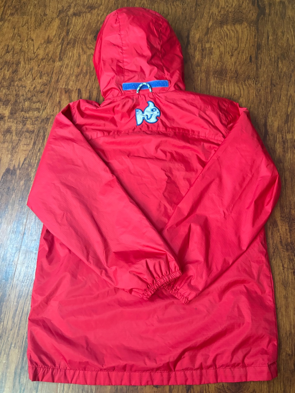 Prodeh Kids' Red Hooded Raincoat with Blue Lining - Picture 4 of 11